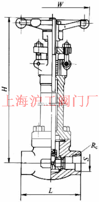 DZ11H、DZ11Y 型 150(Lb)~800(Lb) 鍛鋼低溫閘閥外形及結(jié)構(gòu)尺寸示意圖