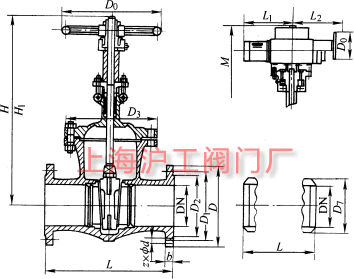 DKZ940H��DKZ940Y��DKZ960Y �� PN16~PN63 ����l�y��Ҫ���μ��Y(ji��)��(g��u)�ߴ�ʾ��D