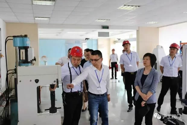 嘉定區(qū)副區(qū)長陸祖芳等領(lǐng)導一行蒞臨我公司視察指導工作(圖5)