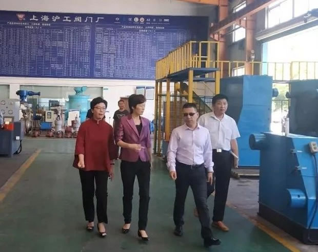 上海市嘉定區(qū)委常委、副區(qū)長(zhǎng)董依雯視察生產(chǎn)車間(圖1)